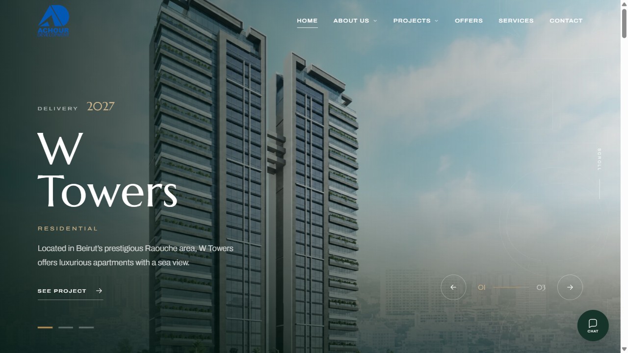 Achour Development homepage